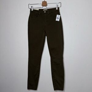 L'agence Margot High Rise Skinny Taille Haute Etroit in Olive night Size 24
